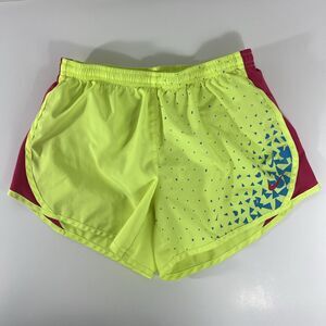 Nike - Womens Shorts - L - Large - Neon Yellow and Pink - Dri Fit